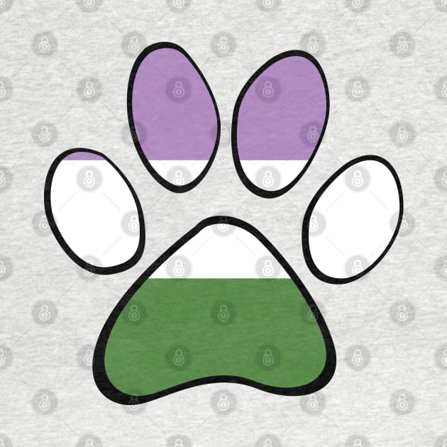 Genderqueer Pride Paw by HyperOtterDesigns